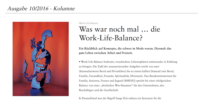 Was War Noch Mal … Die Work-Life-Balance? » Christoph Koch : Christoph Koch